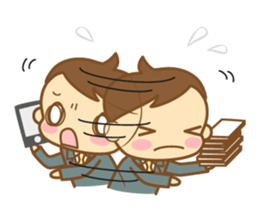 baby in uniform sticker #5298022