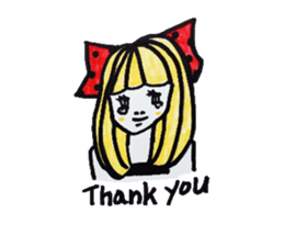 Mr. cute quire of a ribbon sticker #5300164