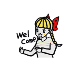 Mr. cute quire of a ribbon sticker #5300169