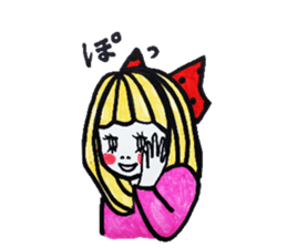 Mr. cute quire of a ribbon sticker #5300178