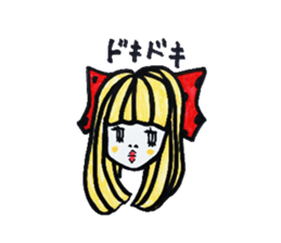 Mr. cute quire of a ribbon sticker #5300182