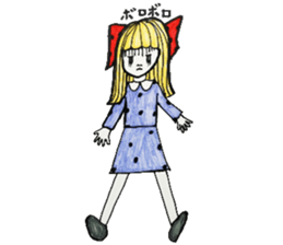 Mr. cute quire of a ribbon sticker #5300190