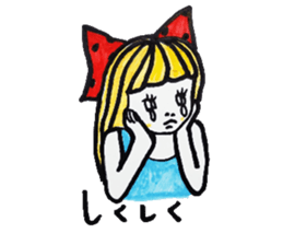 Mr. cute quire of a ribbon sticker #5300191