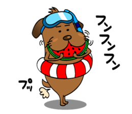 Second edition, Tosaburou in summer(dog) sticker #5301205