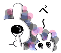 Large dark eyes of rabbits sticker #5301324