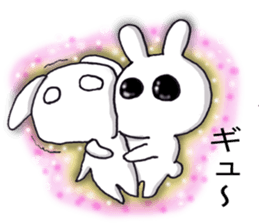 Large dark eyes of rabbits sticker #5301329