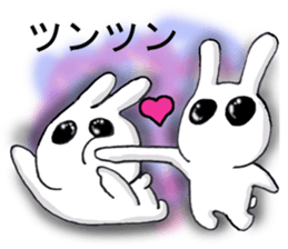 Large dark eyes of rabbits sticker #5301338