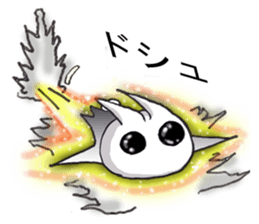 Large dark eyes of rabbits sticker #5301349