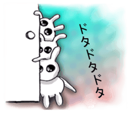 Large dark eyes of rabbits sticker #5301350