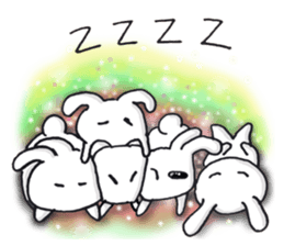 Large dark eyes of rabbits sticker #5301351