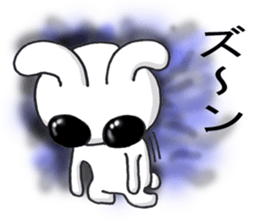 Large dark eyes of rabbits sticker #5301358