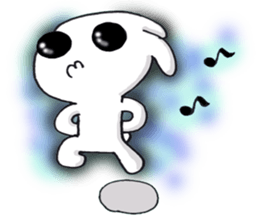 Large dark eyes of rabbits sticker #5301361