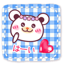 Gingham check&Chocolate bear sticker #5301452