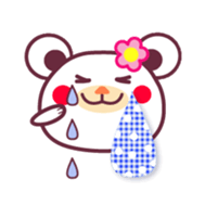 Gingham check&Chocolate bear sticker #5301464