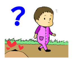 Expressionless baby,Taro and friends sticker #5304717