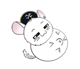 Pirate Chinchilla sticker #5306209