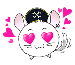Pirate Chinchilla sticker #5306216