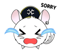 Pirate Chinchilla sticker #5306220