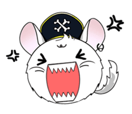 Pirate Chinchilla sticker #5306222
