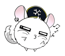 Pirate Chinchilla sticker #5306228