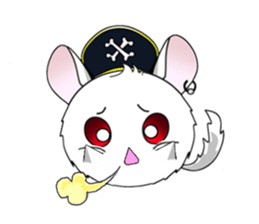 Pirate Chinchilla sticker #5306230