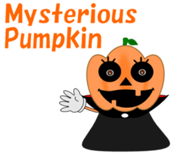 Conversation mysterious pumpkin English sticker #5306244