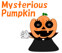 Conversation mysterious pumpkin English sticker #5306244