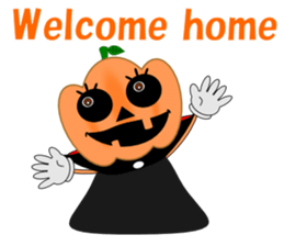 Conversation mysterious pumpkin English sticker #5306249