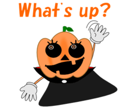 Conversation mysterious pumpkin English sticker #5306250