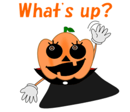 Conversation mysterious pumpkin English sticker #5306250