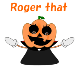 Conversation mysterious pumpkin English sticker #5306251