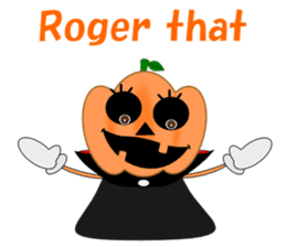 Conversation mysterious pumpkin English sticker #5306251