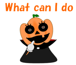 Conversation mysterious pumpkin English sticker #5306252