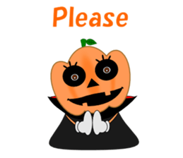 Conversation mysterious pumpkin English sticker #5306253