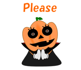 Conversation mysterious pumpkin English sticker #5306253