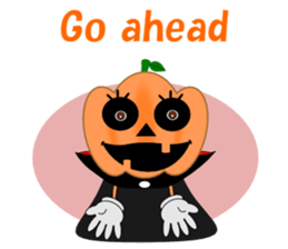 Conversation mysterious pumpkin English sticker #5306257