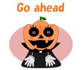 Conversation mysterious pumpkin English sticker #5306257