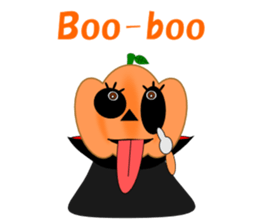 Conversation mysterious pumpkin English sticker #5306264