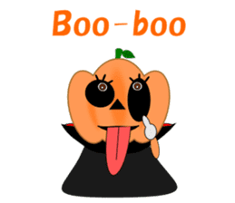Conversation mysterious pumpkin English sticker #5306264