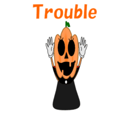 Conversation mysterious pumpkin English sticker #5306267