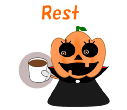 Conversation mysterious pumpkin English sticker #5306269