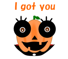 Conversation mysterious pumpkin English sticker #5306270