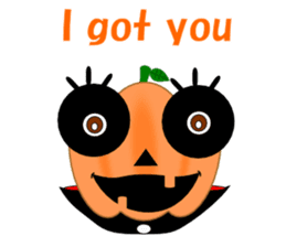 Conversation mysterious pumpkin English sticker #5306270