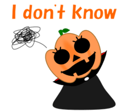 Conversation mysterious pumpkin English sticker #5306271
