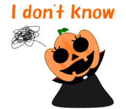 Conversation mysterious pumpkin English sticker #5306271