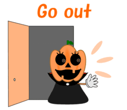 Conversation mysterious pumpkin English sticker #5306272