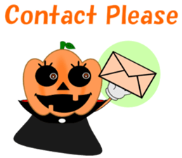 Conversation mysterious pumpkin English sticker #5306273