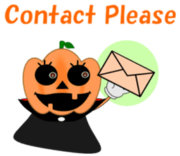 Conversation mysterious pumpkin English sticker #5306273