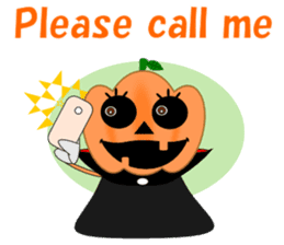 Conversation mysterious pumpkin English sticker #5306275