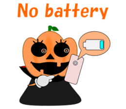 Conversation mysterious pumpkin English sticker #5306278